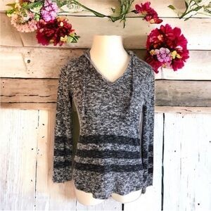 Sievergate Black and Grey Lightweight Hooded Sweater